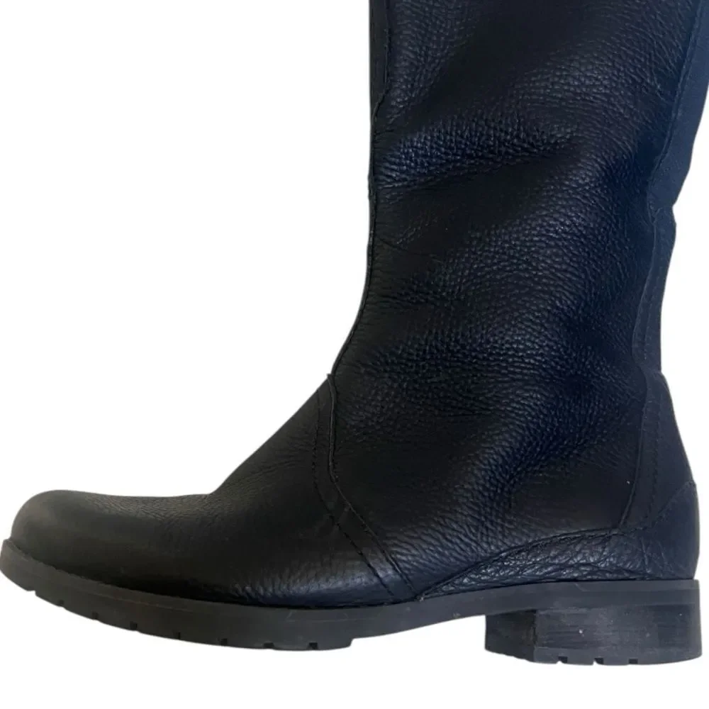 Rockport Tristina Gore Black Waterproof Hydro Shield KneeHigh Leather Boots 5.5